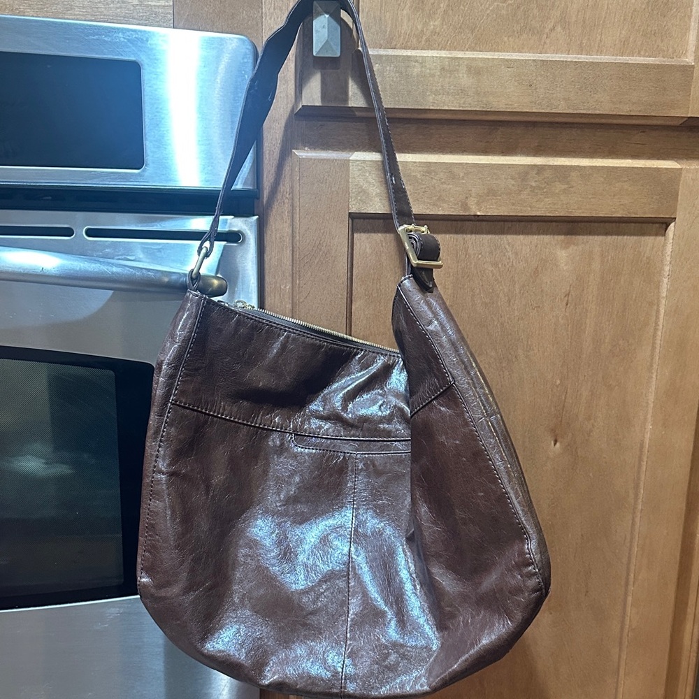 Elegant hobo international Brown Leather Shoulder Bag large